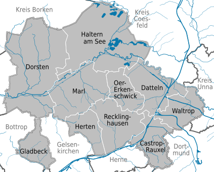PLZ Karte Kreis Recklinghausen